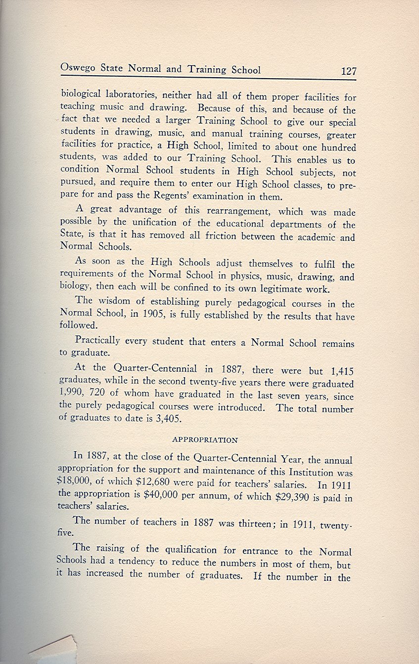 History of the First Half Century of the Oswego State Normal and Training School, 
Oswego, N.Y. - Page 132