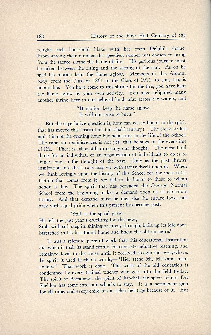 History of the First Half Century of the Oswego State Normal and Training School, 
Oswego, N.Y. - Page 187