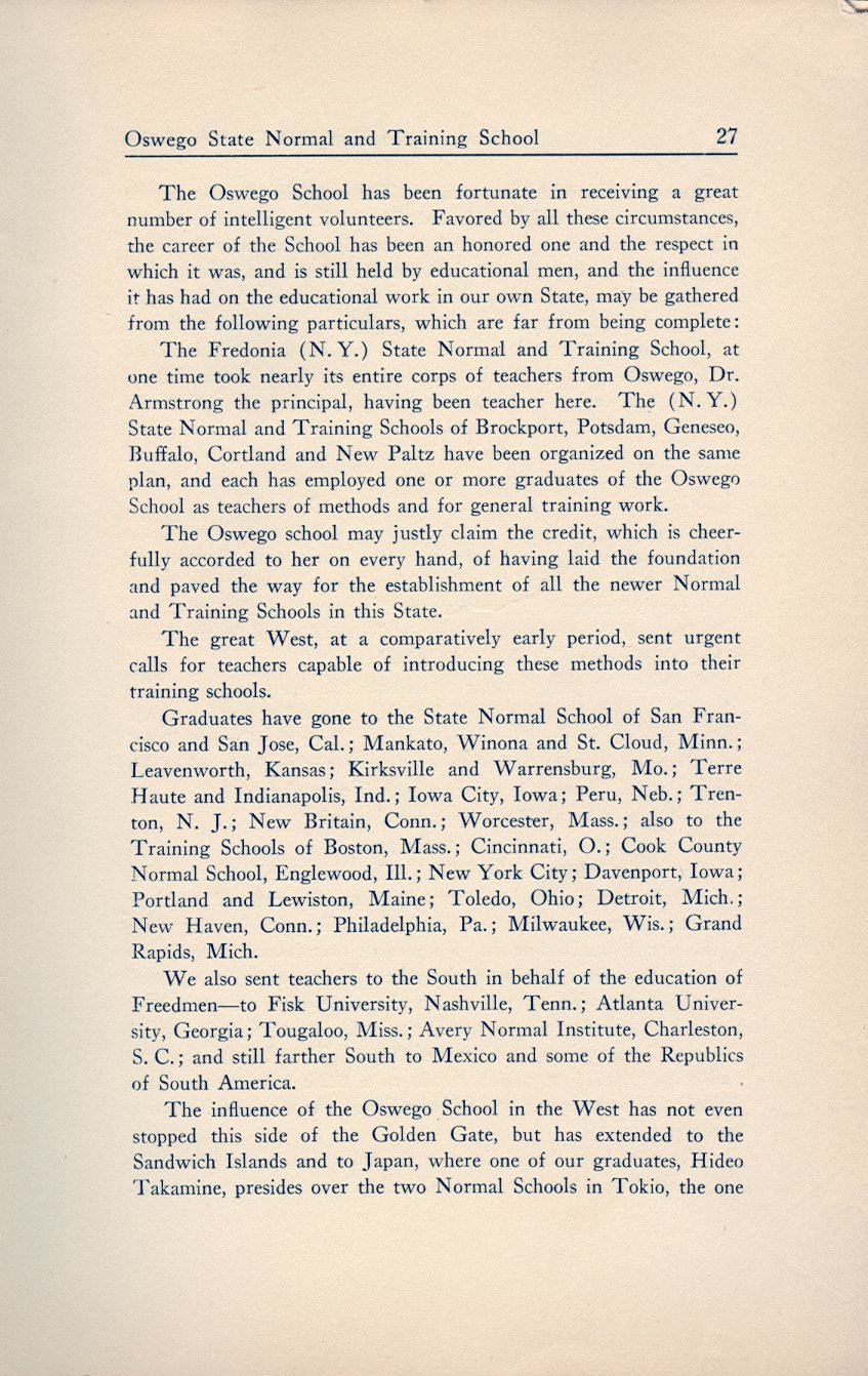 History of the First Half Century of the Oswego State Normal and Training School, 
Oswego, N.Y. - Page 28