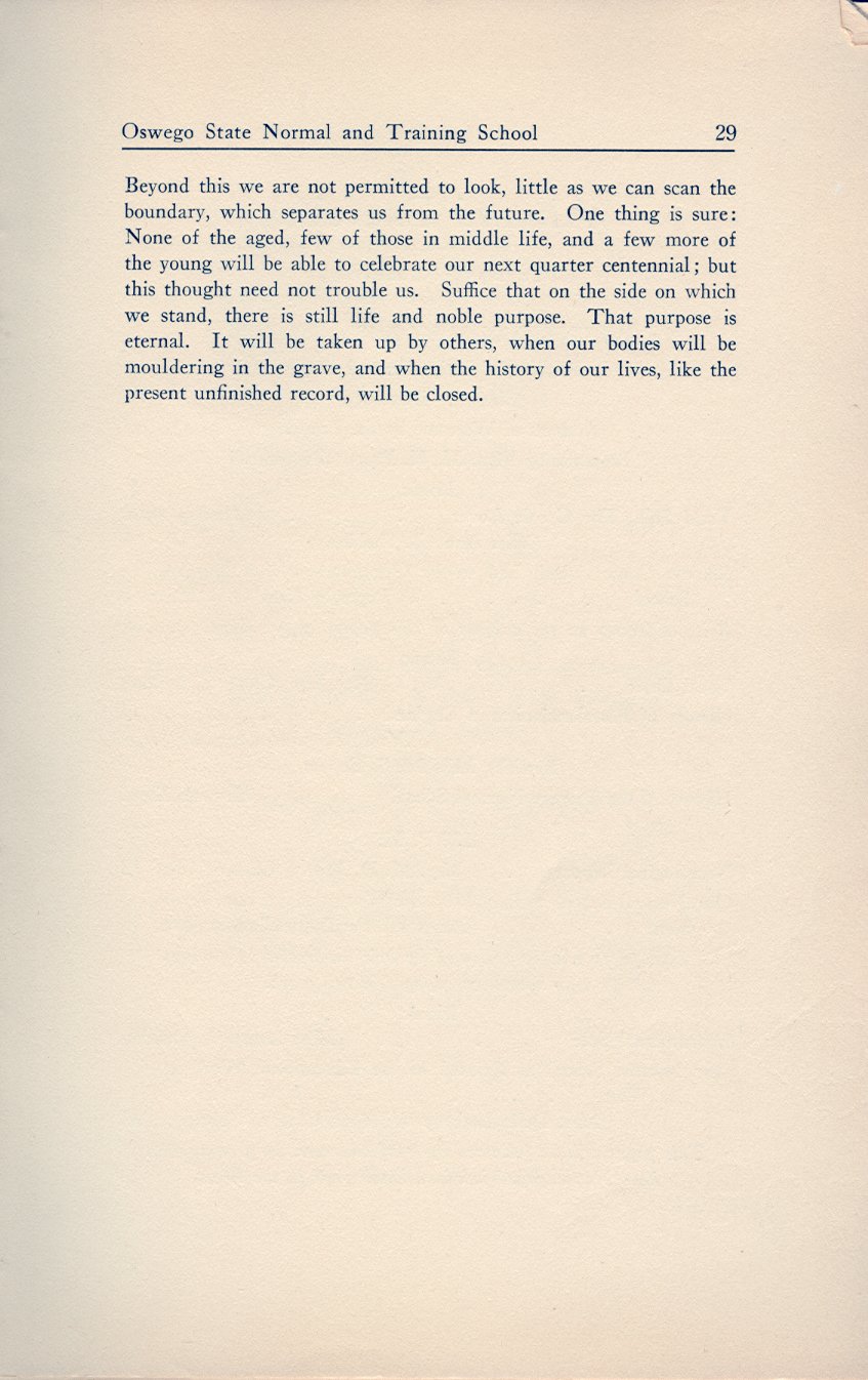 History of the First Half Century of the Oswego State Normal and Training School, 
Oswego, N.Y. - Page 30