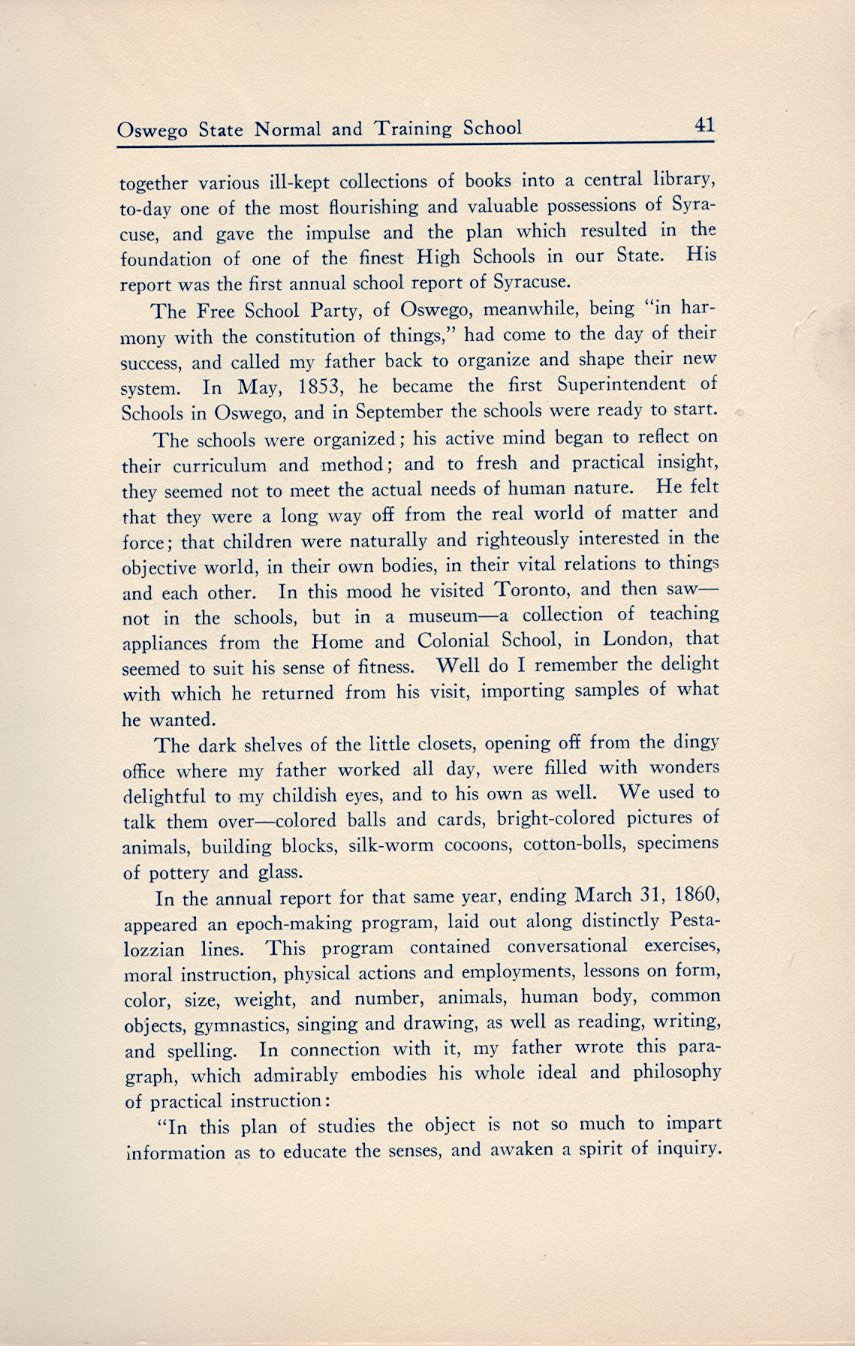 History of the First Half Century of the Oswego State Normal and Training School, 
Oswego, N.Y. - Page 42