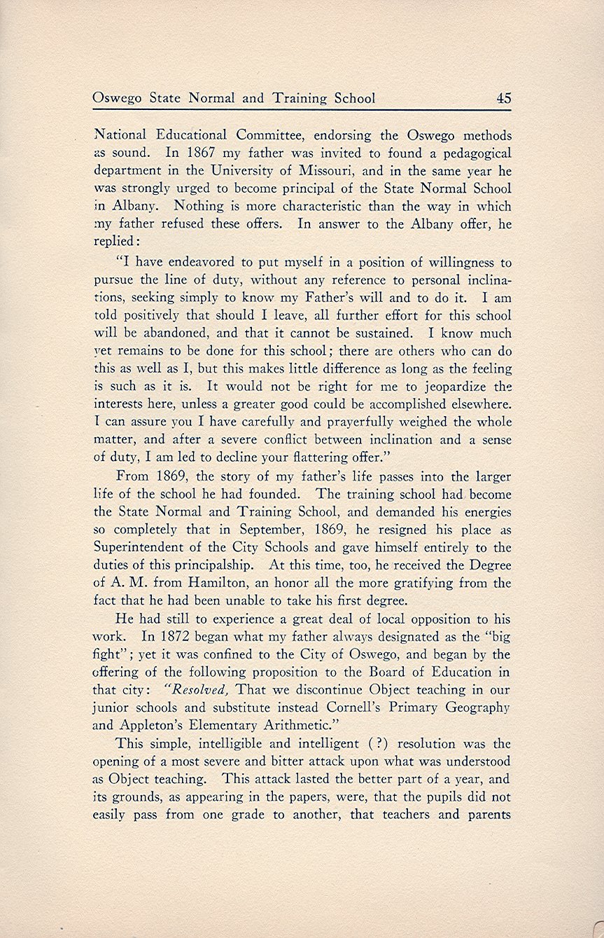 History of the First Half Century of the Oswego State Normal and Training School, 
Oswego, N.Y. - Page 46