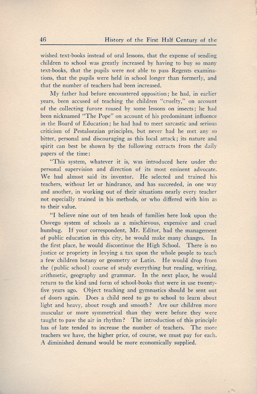 History of the First Half Century of the Oswego State Normal and Training School, 
Oswego, N.Y. - Page 47