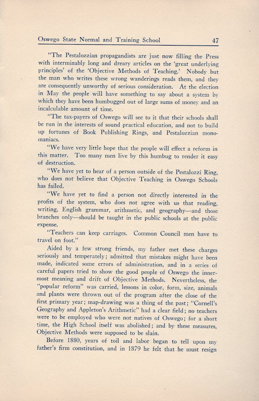 History of the First Half Century of the Oswego State Normal and Training School, 
Oswego, N.Y. - Page 48