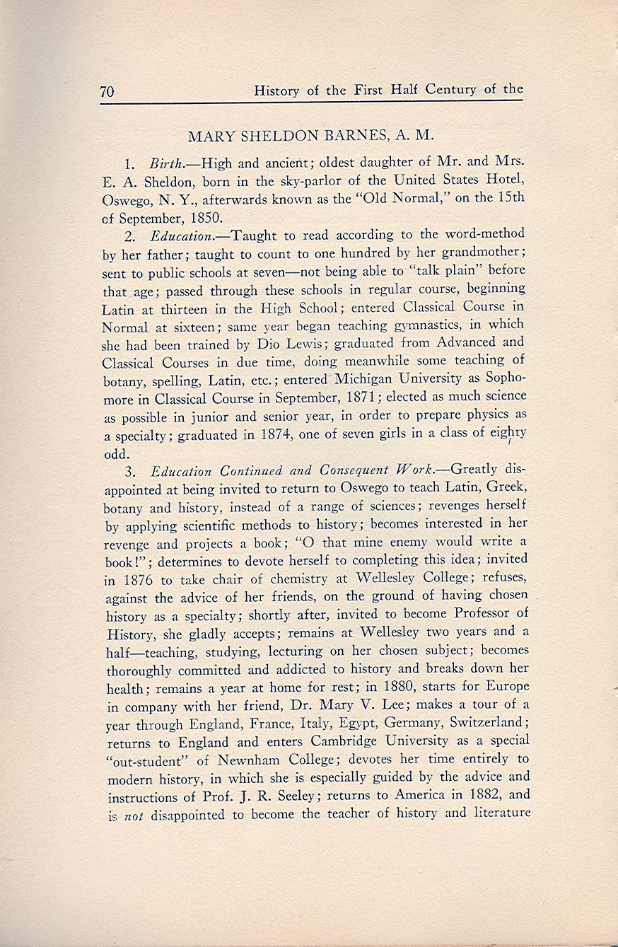 History of the First Half Century of the Oswego State Normal and Training School, 
Oswego, N.Y. - Page 75