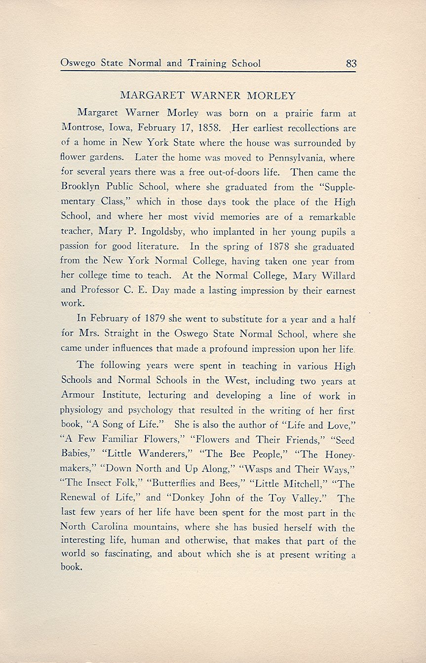 History of the First Half Century of the Oswego State Normal and Training School, 
Oswego, N.Y. - Page 88