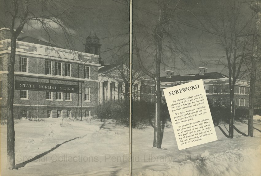 The Ontarian - Inside cover; aerial view of campus
