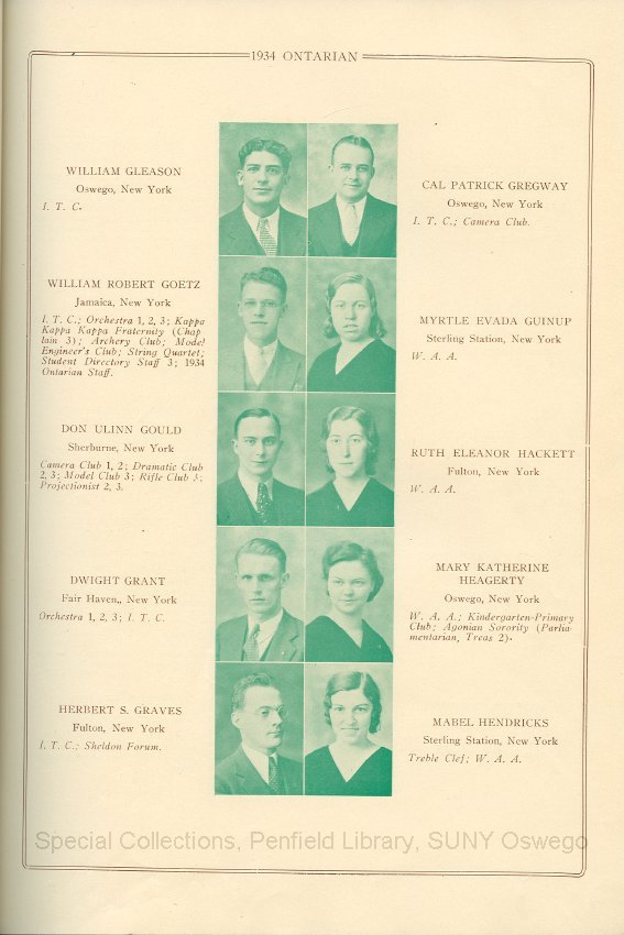 The Ontarian - Page 1.  The Ontarian of the Class of 1934