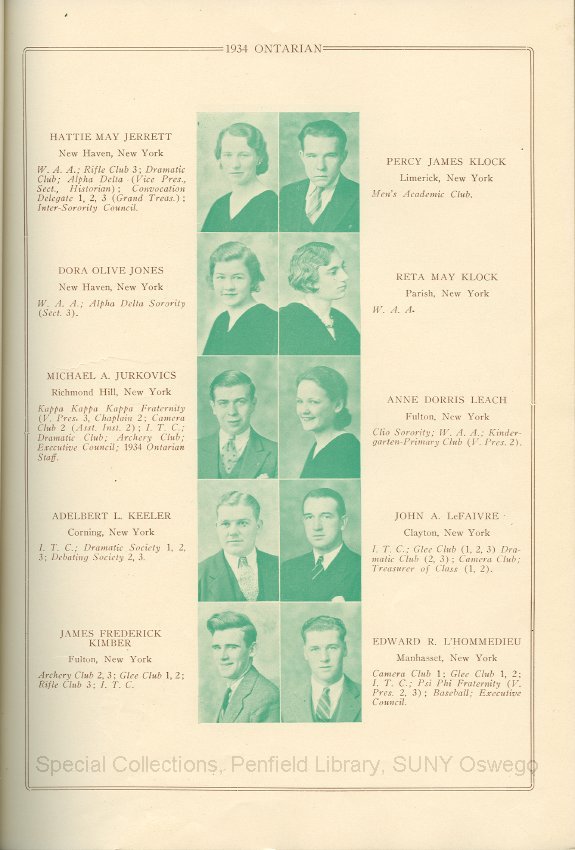 The Ontarian - Page 1.  The Ontarian of the Class of 1934