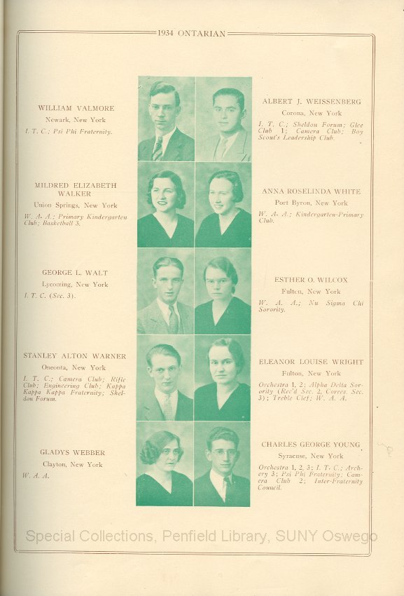 The Ontarian - Page 1.  The Ontarian of the Class of 1934