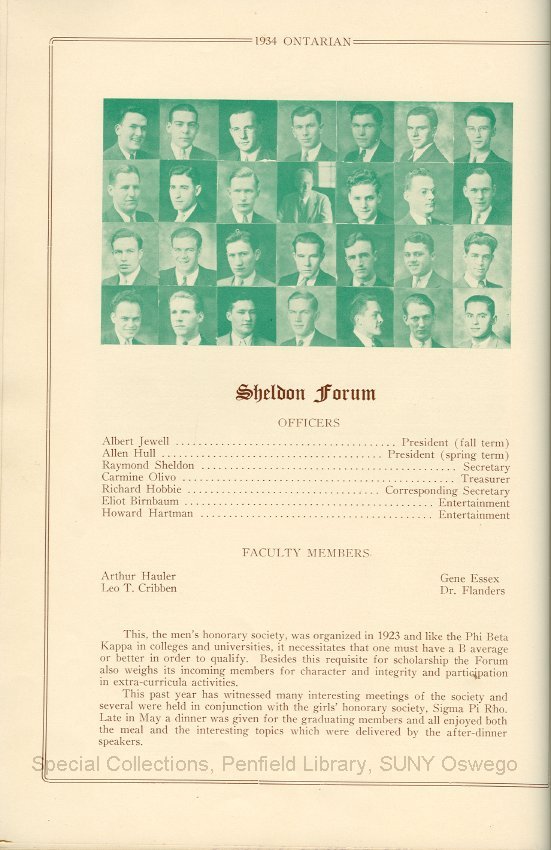 The Ontarian - Page 1.  The Ontarian of the Class of 1934