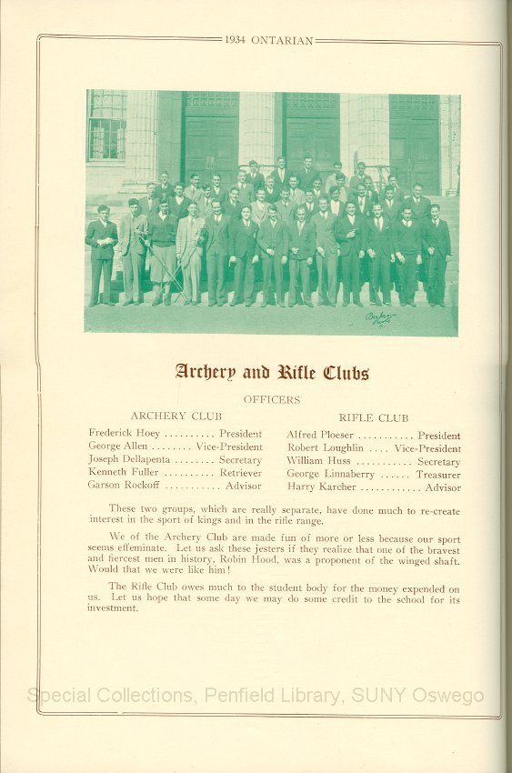 The Ontarian - Page 1.  The Ontarian of the Class of 1934