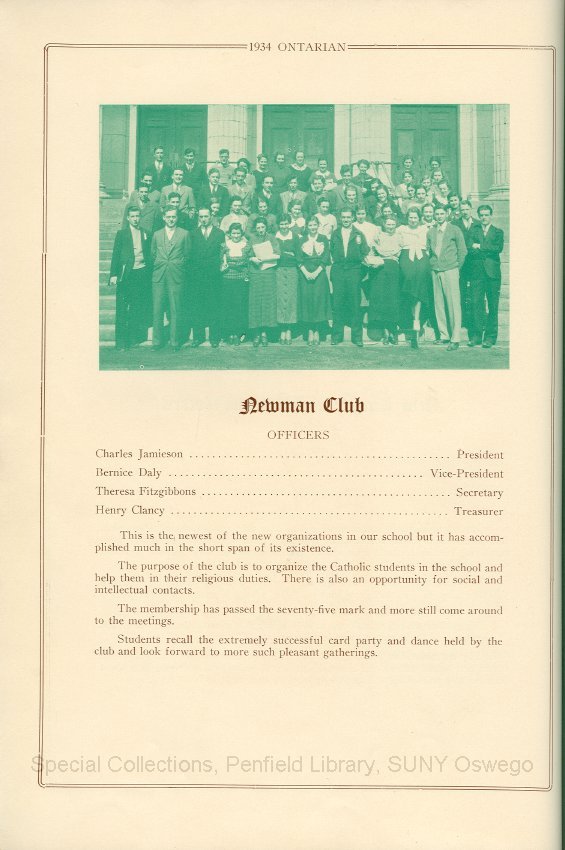 The Ontarian - Page 1.  The Ontarian of the Class of 1934