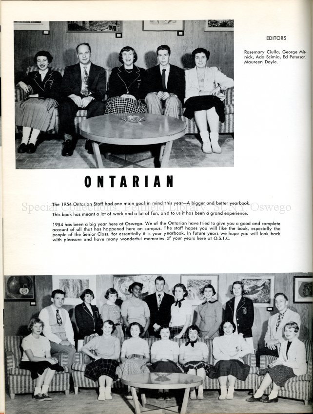 The Ontarian - 1954 Ontarian cover