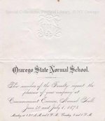 1873 Oswego State Normal School Commencement Exercises invitation