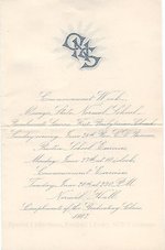 1887 Oswego State Normal School Commencement announcement
