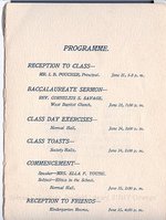 1901 Oswego State Normal & Training School Commencement invitation
