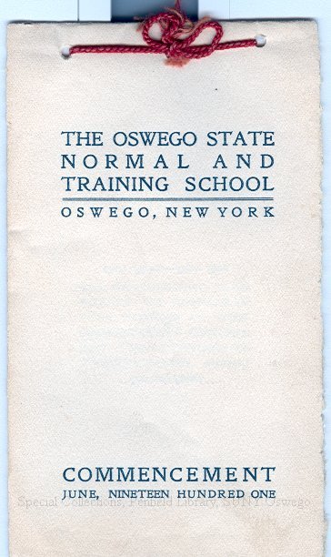 1901 Oswego State Normal & Training School Commencement invitation - 1901 Commencement