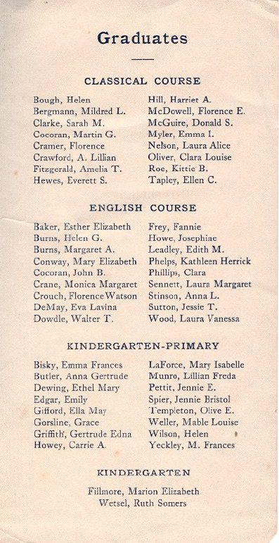1907 Oswego State Normal &Training School Commencement program - January 1907 Commencement