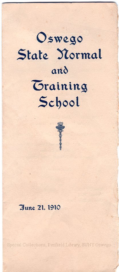 1910 Oswego State Normal & Training School Commencement program - June 1910 Commencement