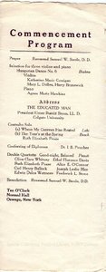 1913 Oswego State Normal and Training School Commencement program