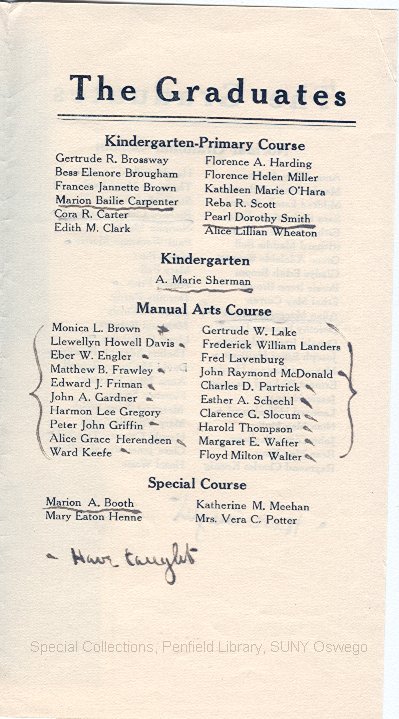 1917 Oswego State Normal and Training School Commencement program - 1917 Commencement Program