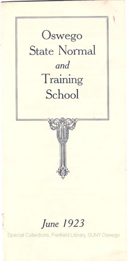 1923 Oswego State Normal & Training School Commencement program - 1923 Commencement Program