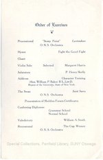 1925 Oswego State Normal School Mid-Year Commencement Program