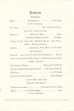 1927 State Normal Graduation Exercise program