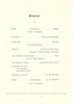 1928 Oswego State Normal School Graduation Exercise program