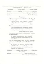 1933 Oswego State Normal School Graduation Exercises progam