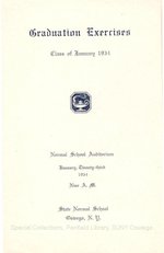 January 1934 Oswego State Normal School Graduation Exercises program