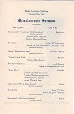 1949 Oswego State Teachers College Commencement + Baccalaureate programs