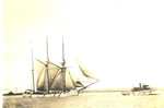 schooner St. Louis and tug Joh