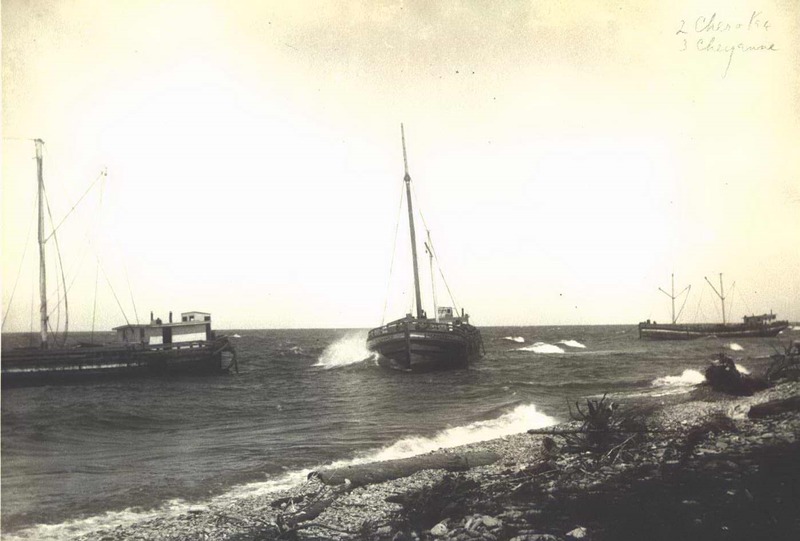 Photograph of three vessels