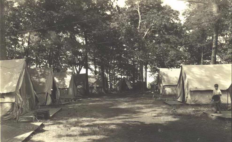 Tents among the trees