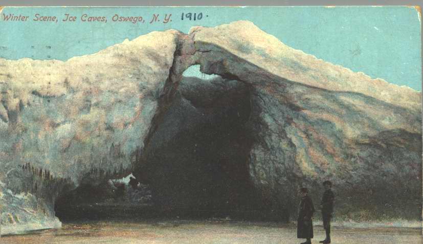 "Winter Scene, Ice Caves, Oswe