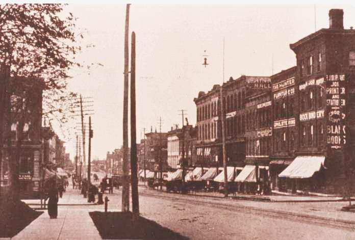 W. First St., looking north, O