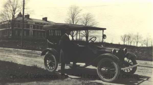Dr. Joseph C. Park and his automobile