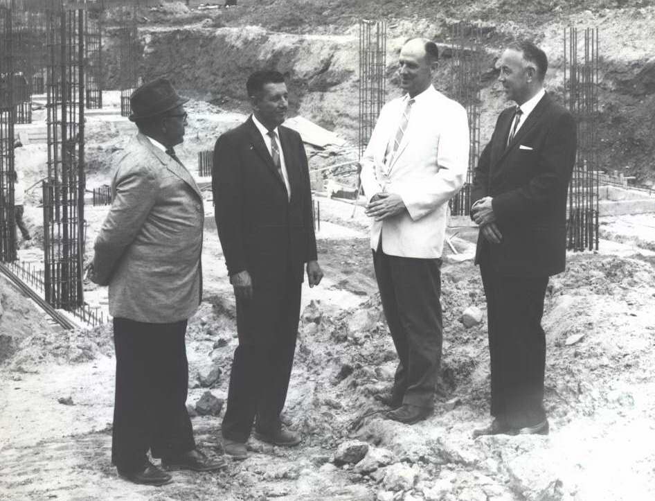 Dr. Foster S. Brown at construction site