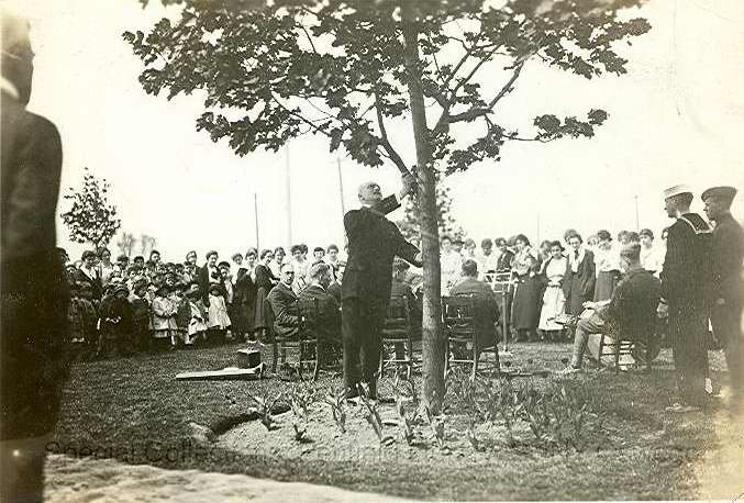 Dedication of memorial trees