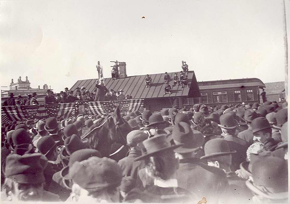 Political rally with Theodore Roosevelt