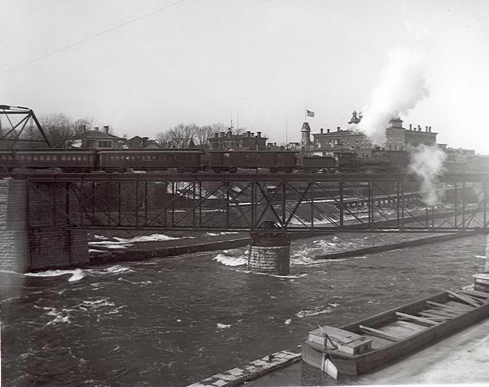 O. & W. Express crossing the Oswego River