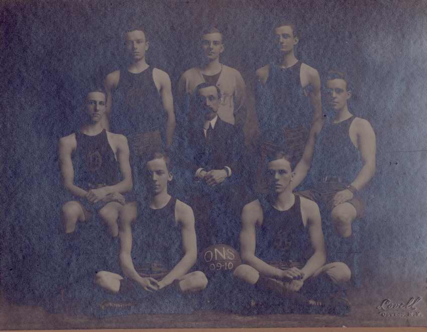 ONS Basketball Team - 1910 Oswego Normal School basketball team