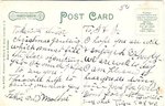 Color postcard with caption, "Academy, Lowville, N.Y."  Handwritten message on back.