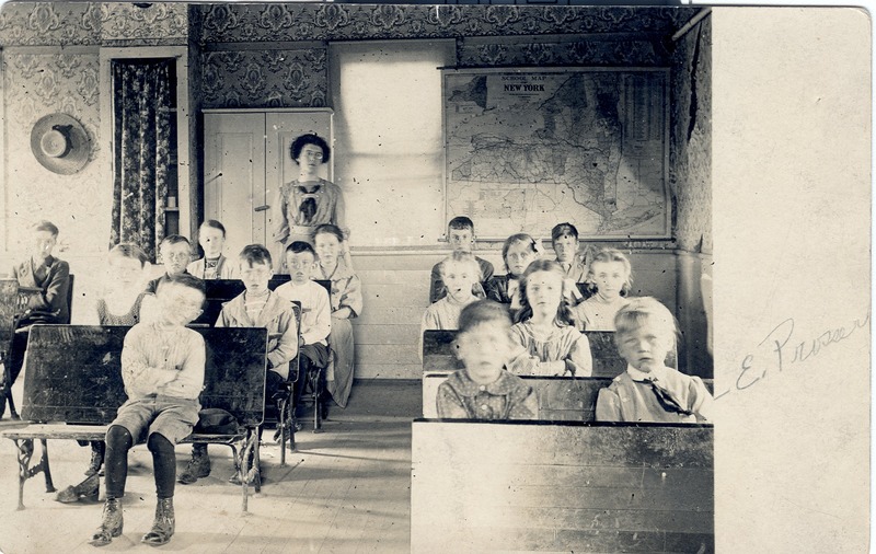 One Room Schoolhouse - Classroom / students / teacher / desks