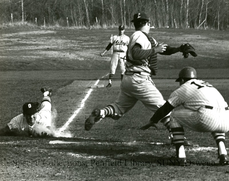 Baseball - 14-08  Sliding home.  Oswego / LeMoyne