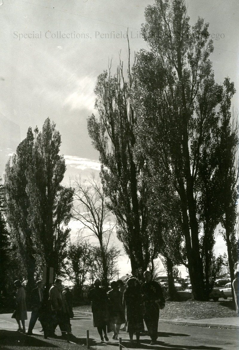 General Campus Views - 07-01  October 24, 1957.  College dorm