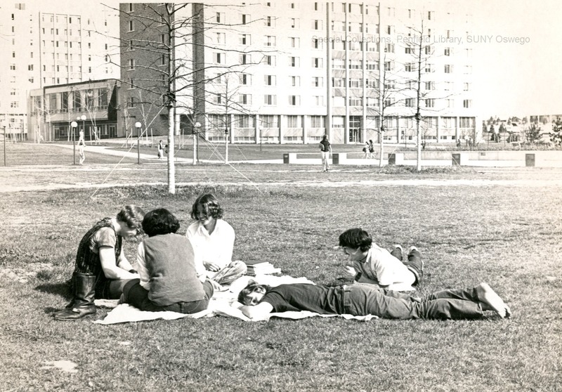 General Campus Views - 07-01  October 24, 1957.  College dorm