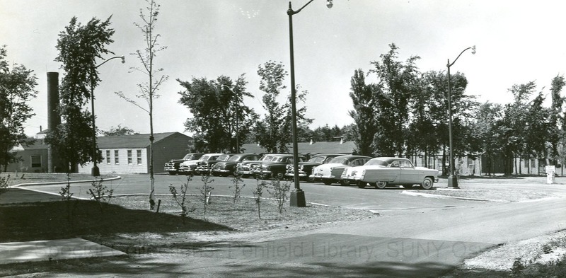 Parking Lots - 07-02  Sheldon Hall; proposed parking lot; automobiles